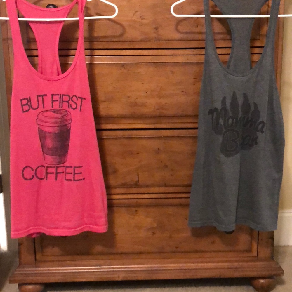 Racer back tank tops $10 for both!